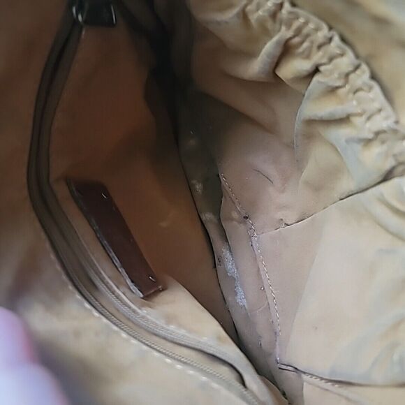 Patricia Nash Leather w/Bright Wooden Bead Front- Top Zip Crossbody Bag/Purse - Picture 11 of 15